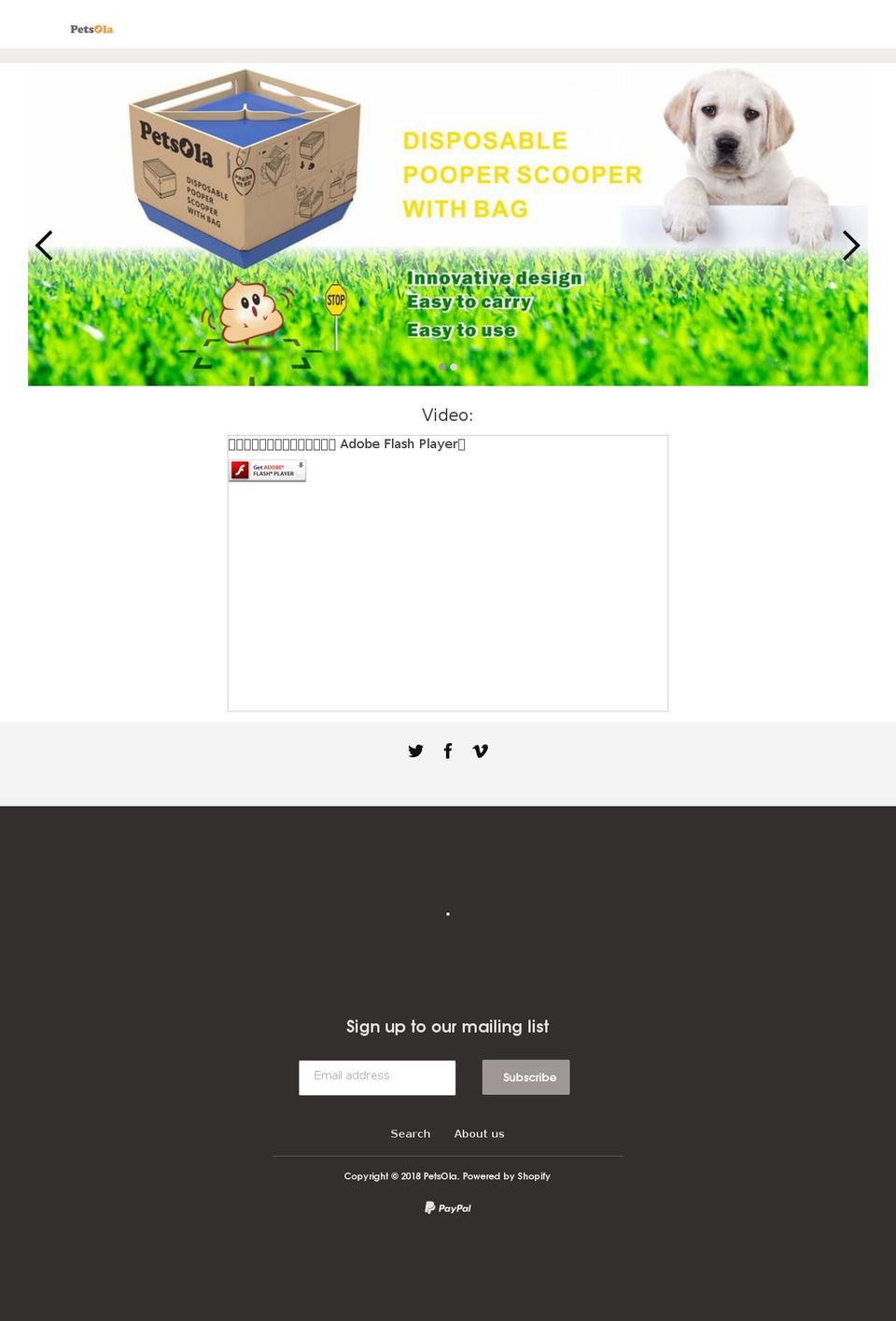 petsola.com — Shopify storefront screenshot