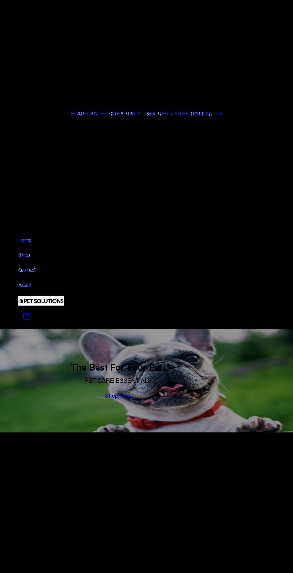 petsolutions.store shopify website screenshot