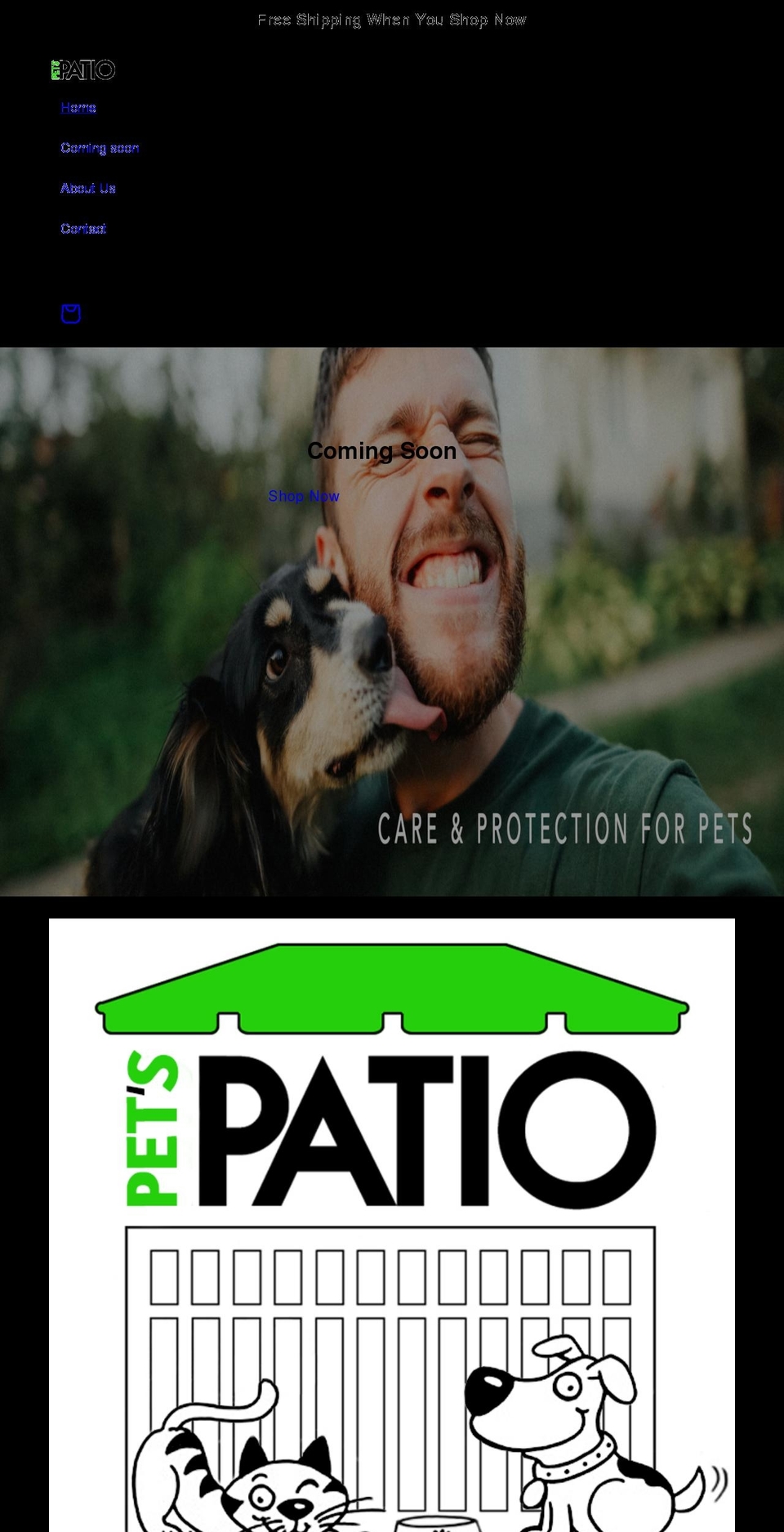 petspatio.com shopify website screenshot