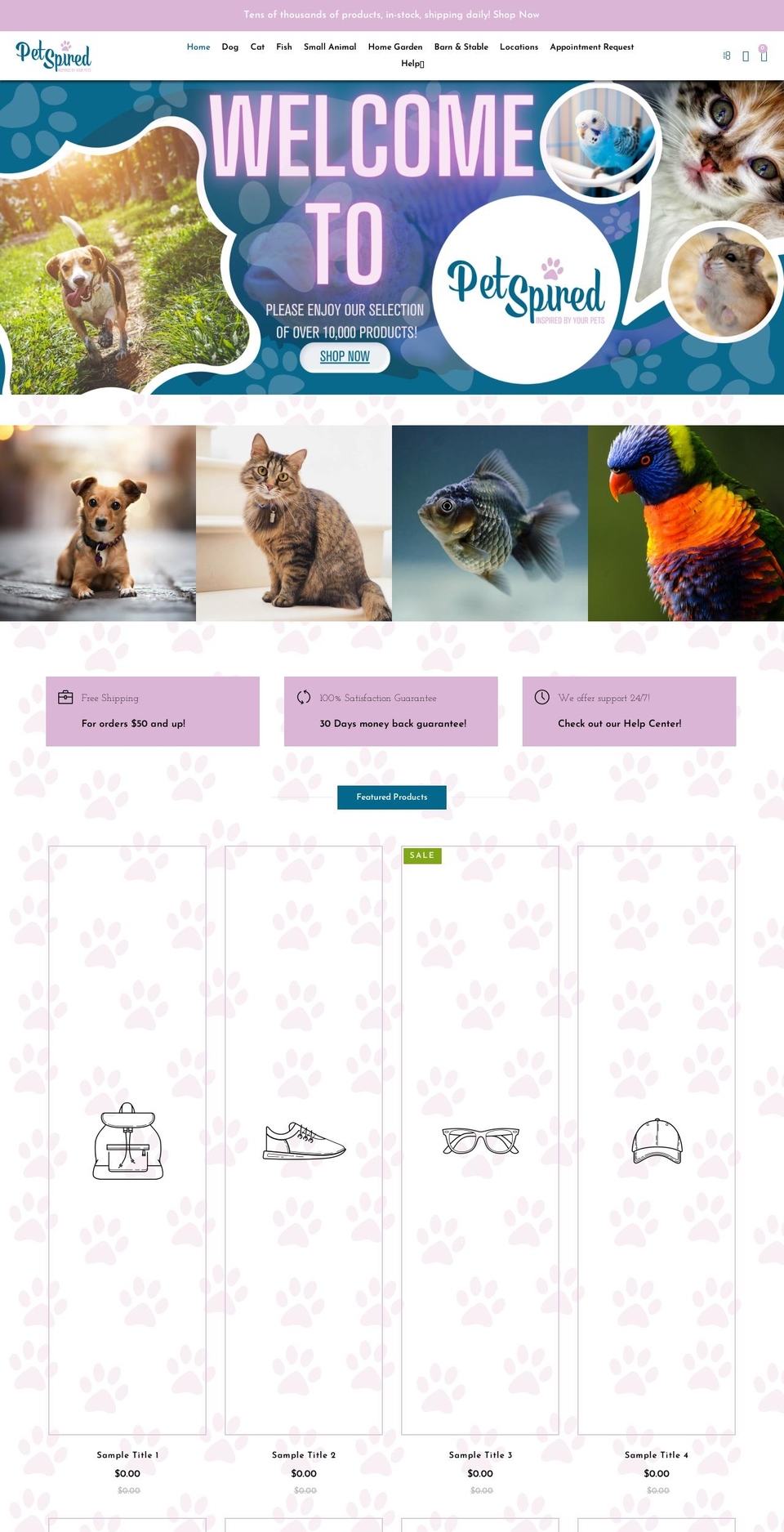 petspired.com shopify website screenshot