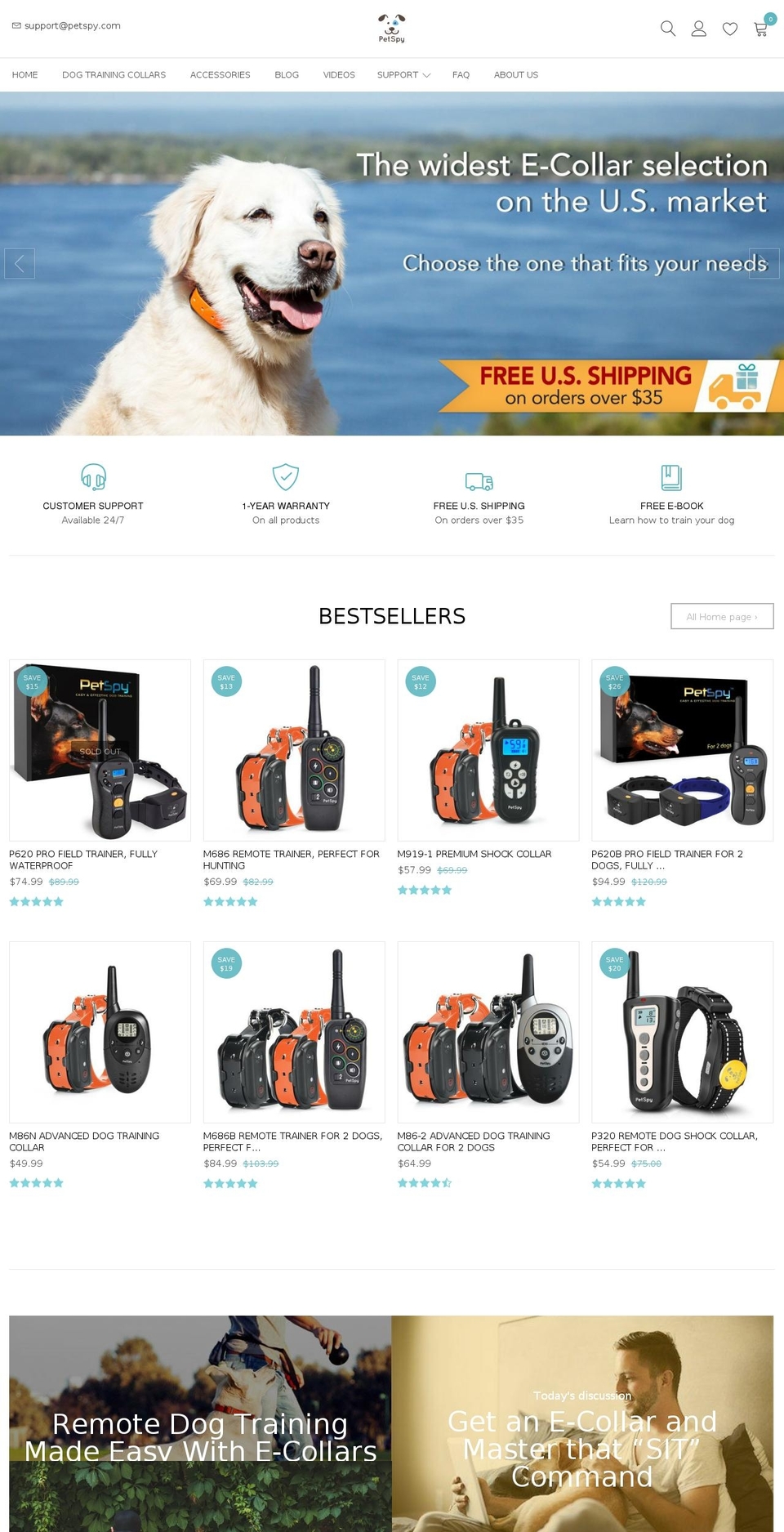 petspy.com shopify website screenshot