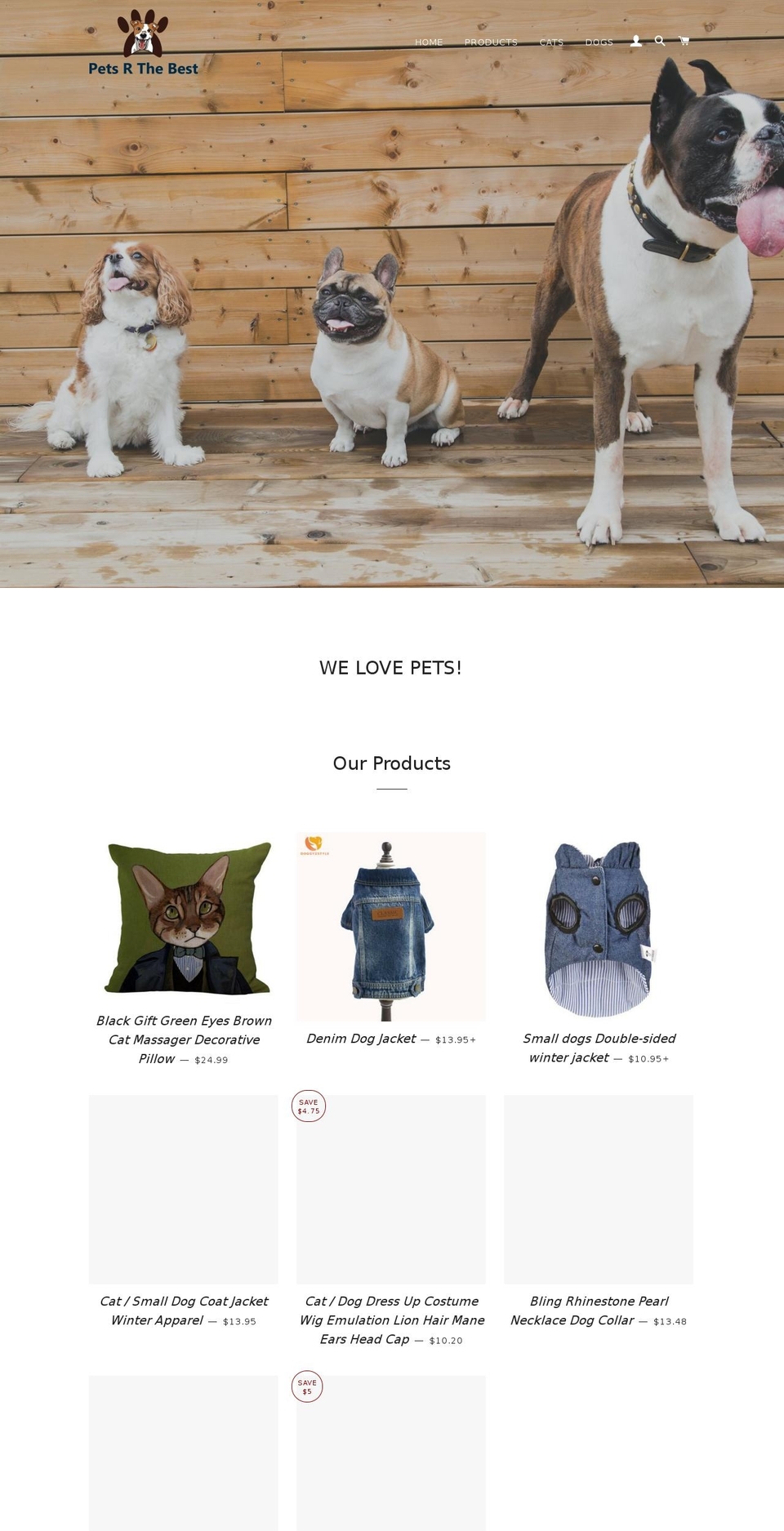 petsrthebest.com — Shopify storefront screenshot