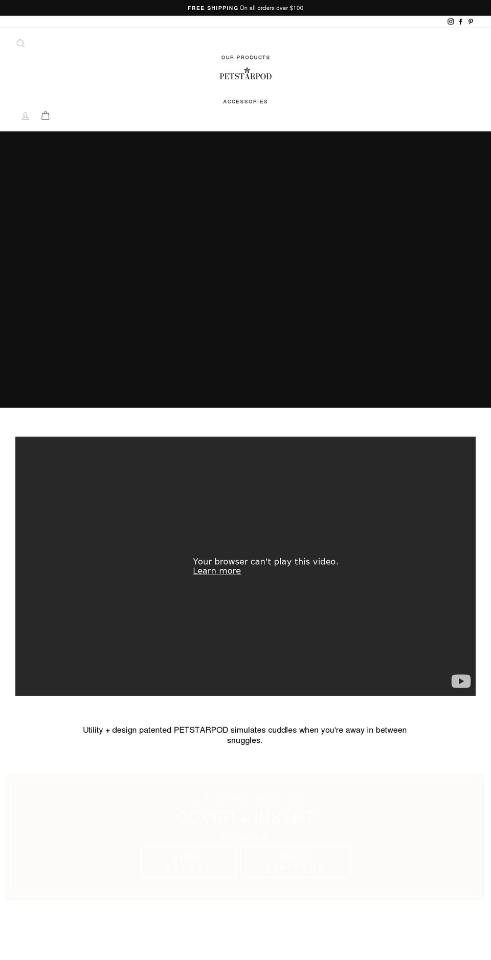 petstarpod.com shopify website screenshot