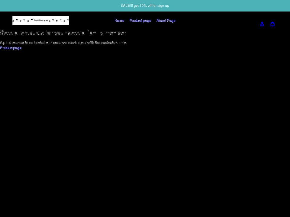 petstoppe.com shopify website screenshot