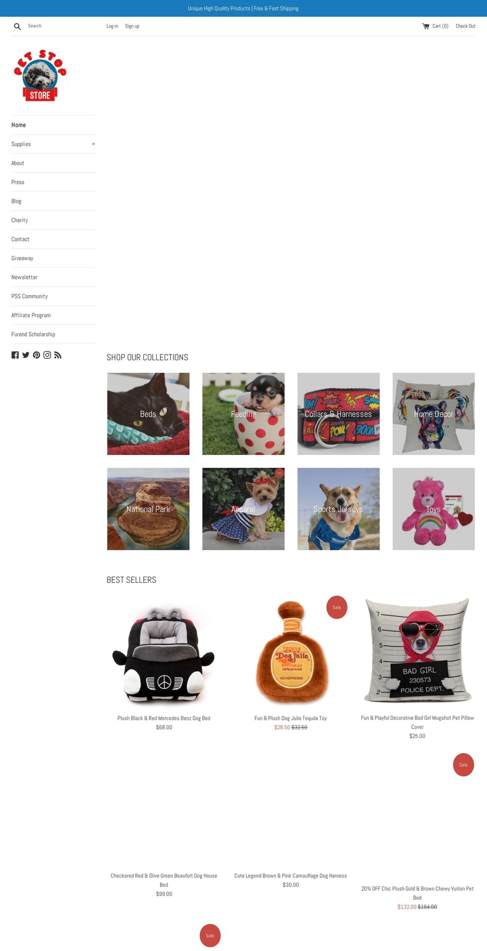 petstopstore.com — Shopify storefront screenshot
