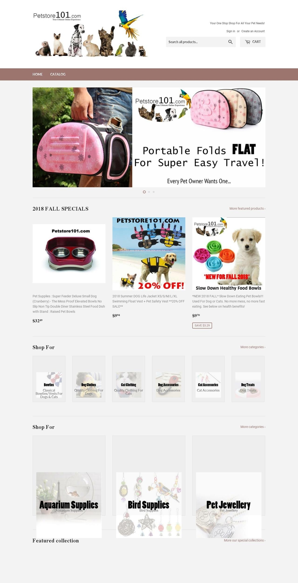 petstore101.com — Shopify storefront screenshot