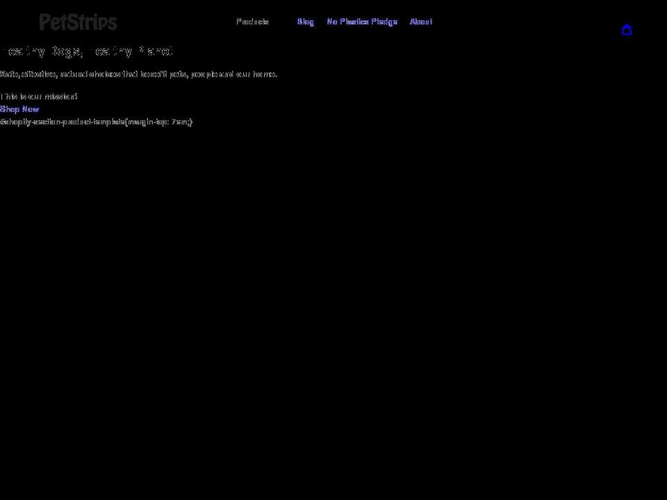 petstrips.com shopify website screenshot
