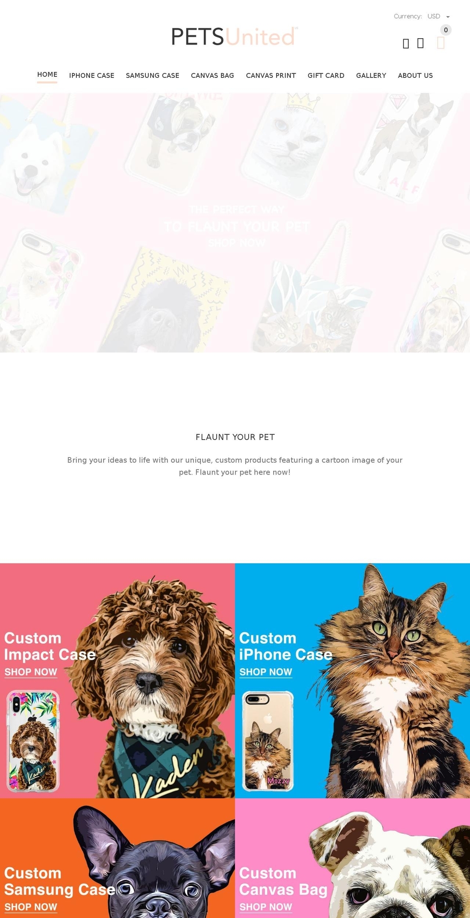 yourstore-v2-1-5 Shopify theme site example petsunited.us