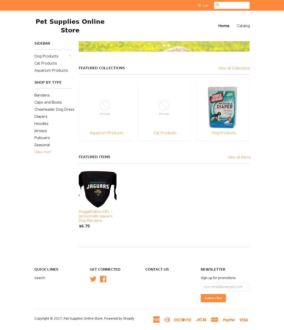 petsuppliestore.com shopify website screenshot
