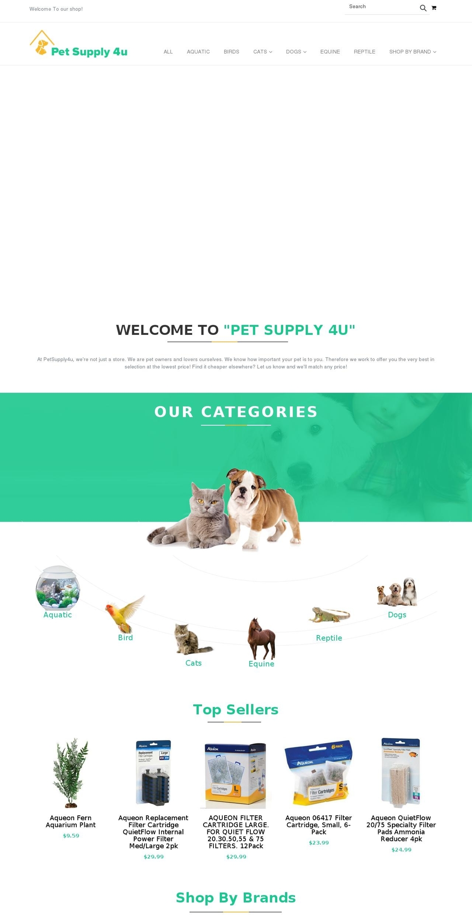 petsupply4u.net shopify website screenshot