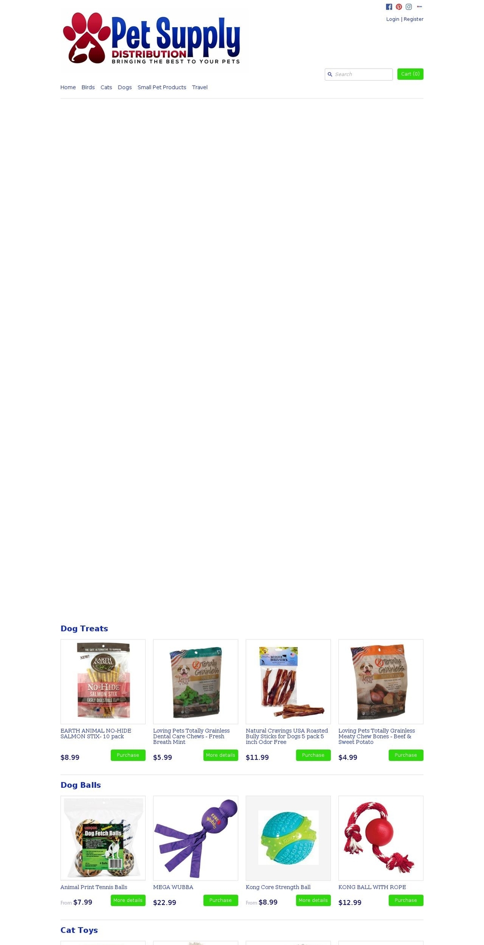 petsupplydistribution.com — Shopify storefront screenshot