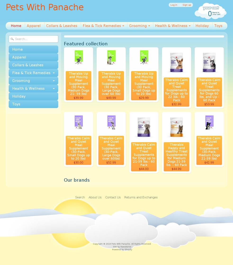 petswithpanache.com shopify website screenshot