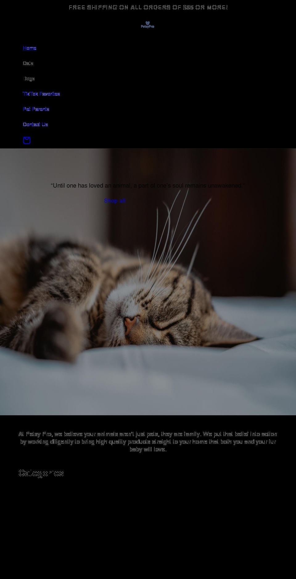 petsypro.com shopify website screenshot