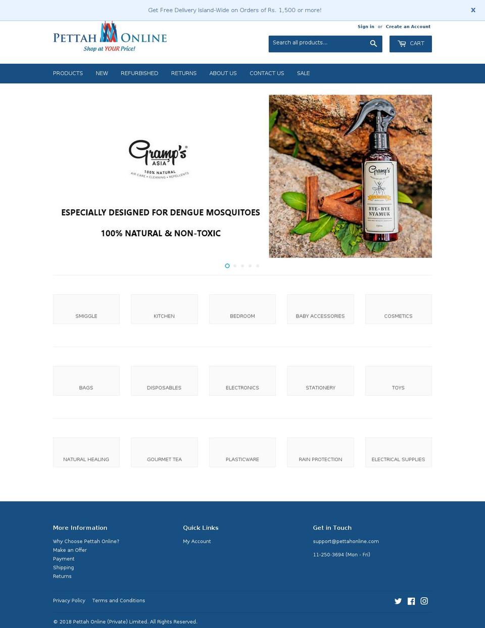 pettah-online.com — Shopify storefront screenshot