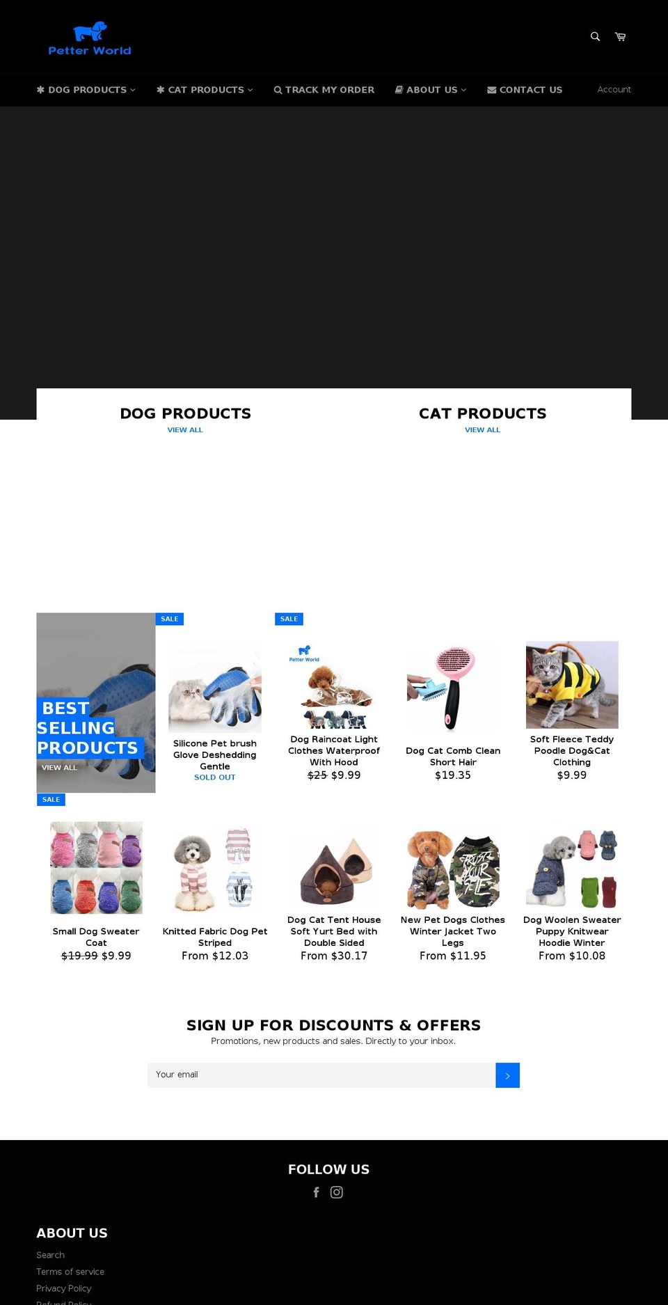 petterworld.com — Shopify storefront screenshot
