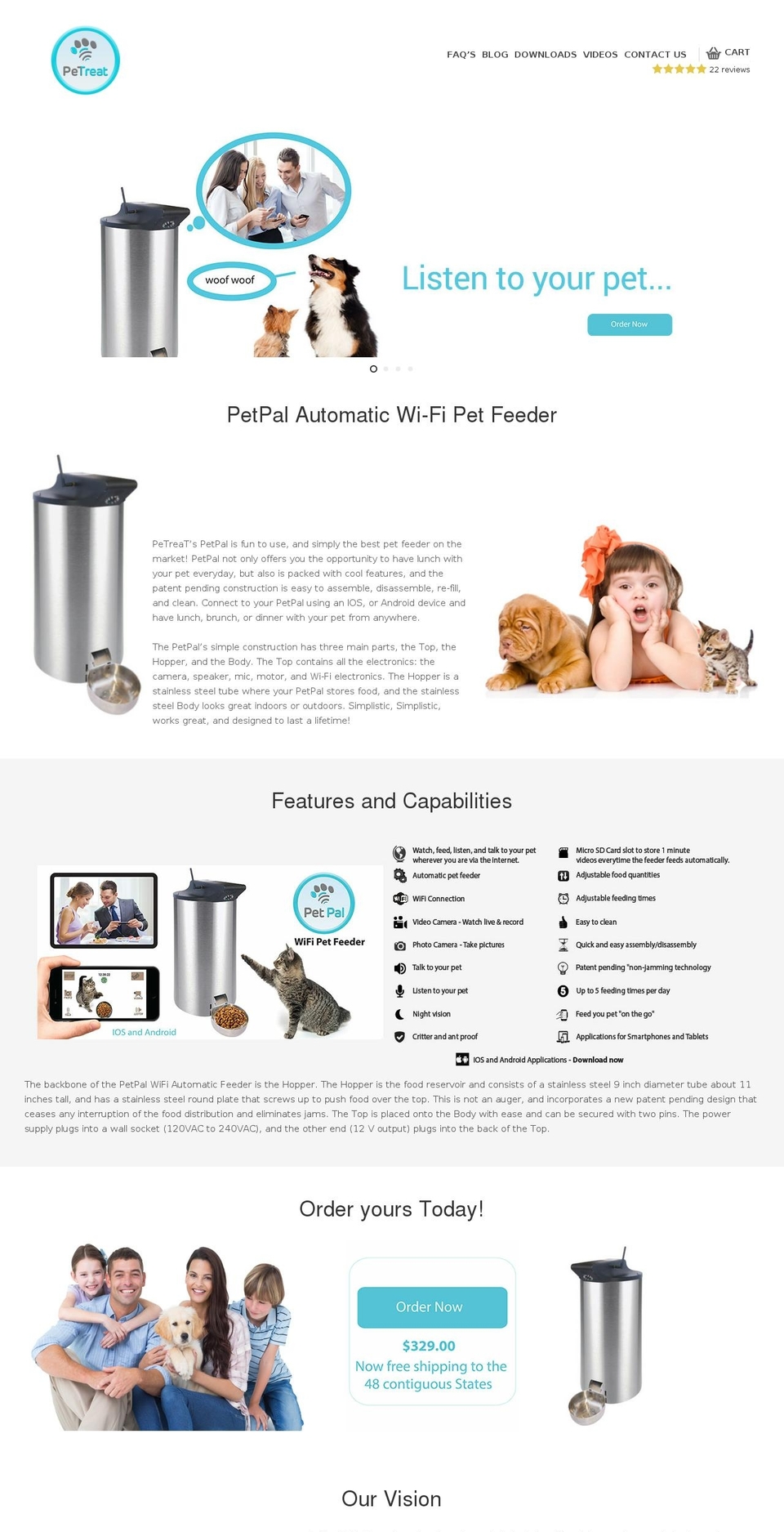 pettreatfeeder.com shopify website screenshot