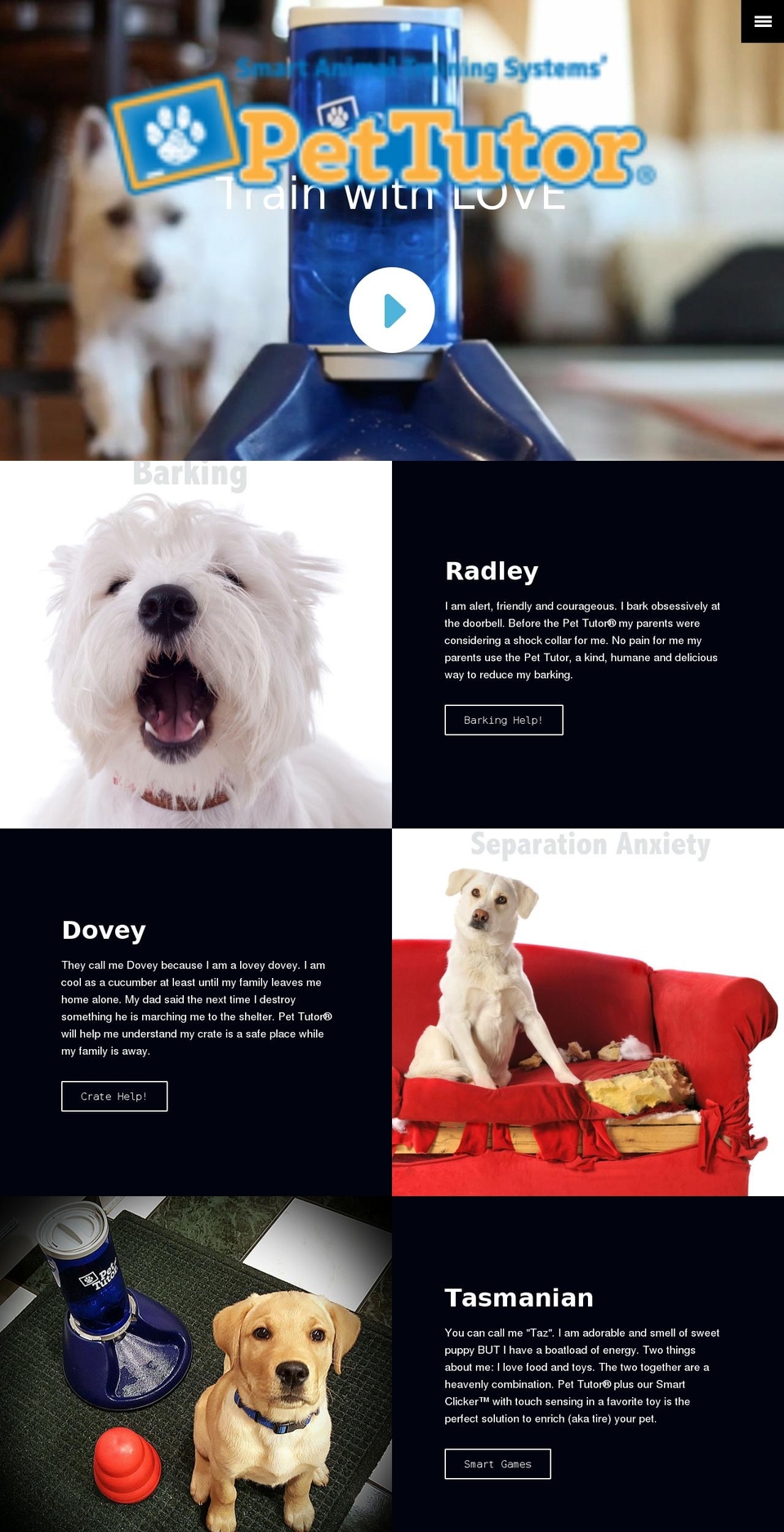 pettutor.biz shopify website screenshot