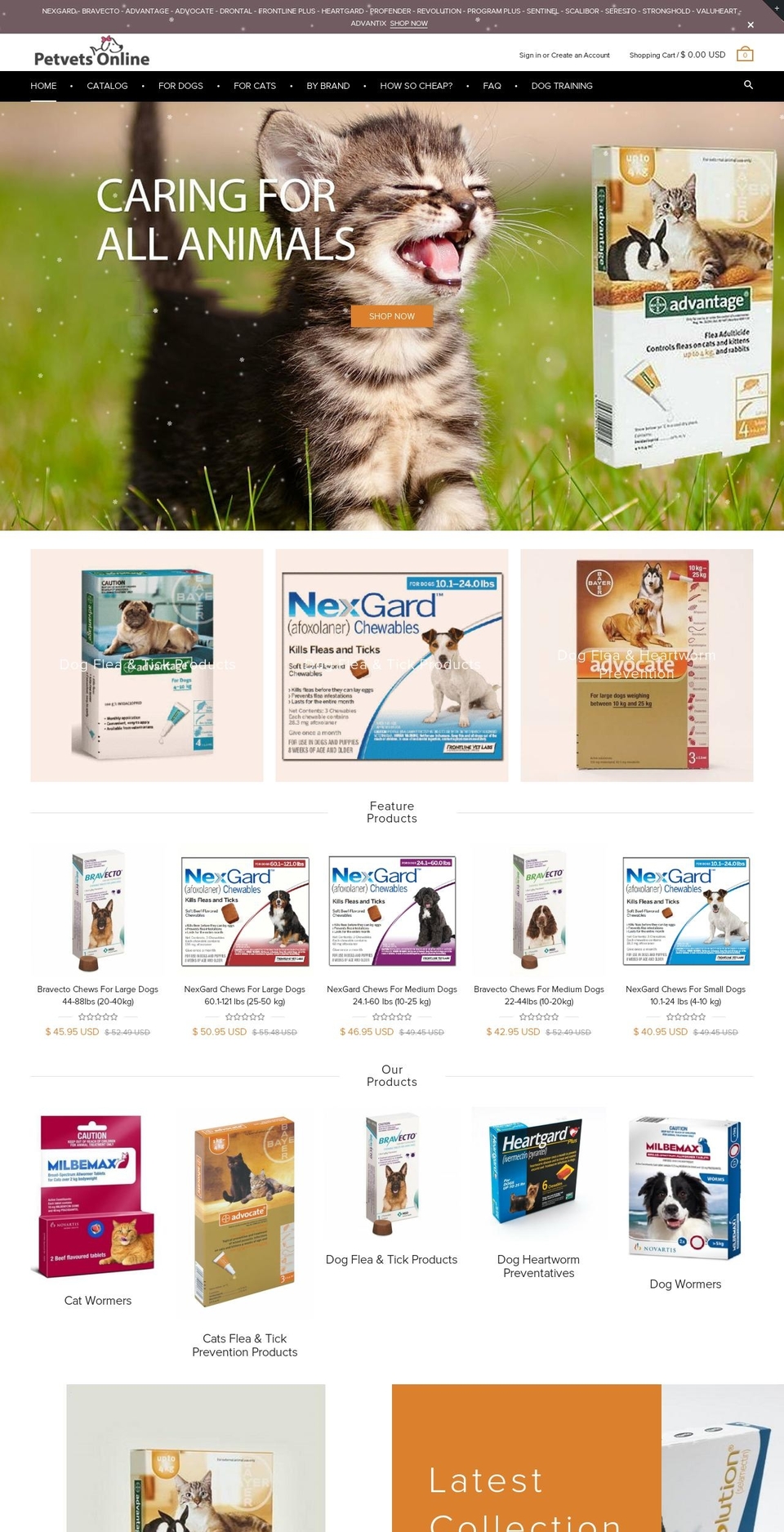 petvetsonline.net shopify website screenshot