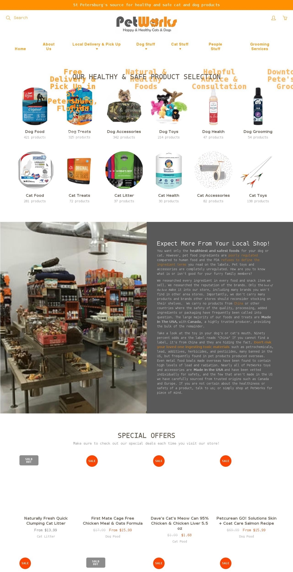 petworksonline.com shopify website screenshot