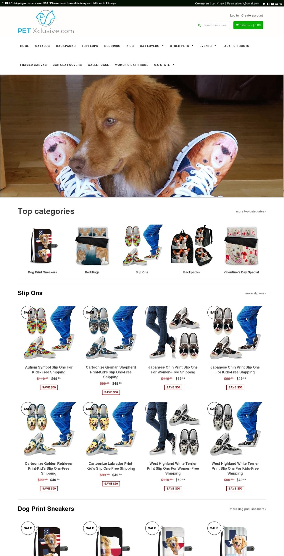 breedbiztheme Shopify theme site example petxclusive.com