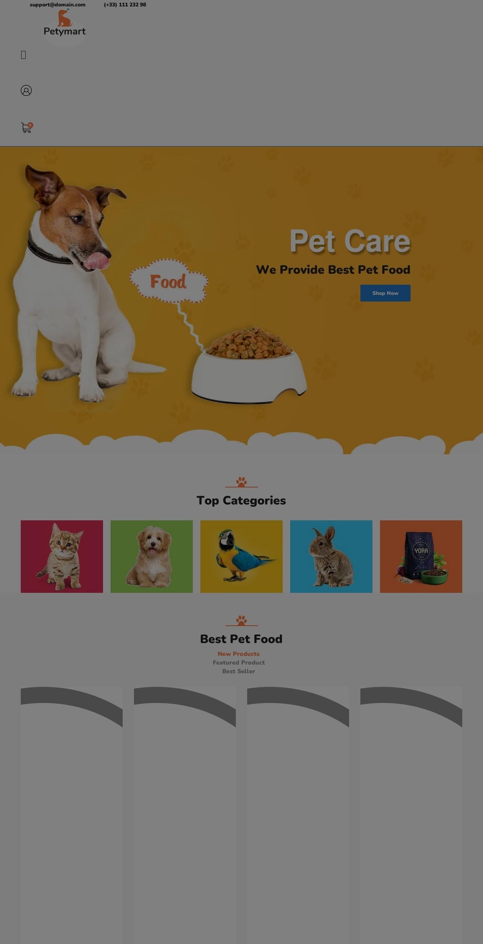 petymart.myshopify.com shopify website screenshot
