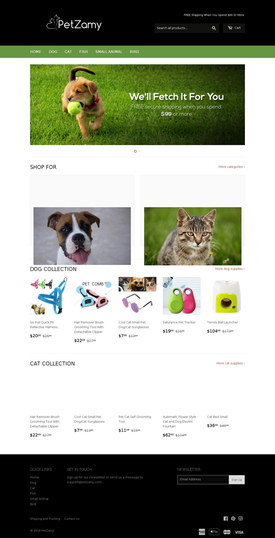 petzamy.com — Shopify storefront screenshot