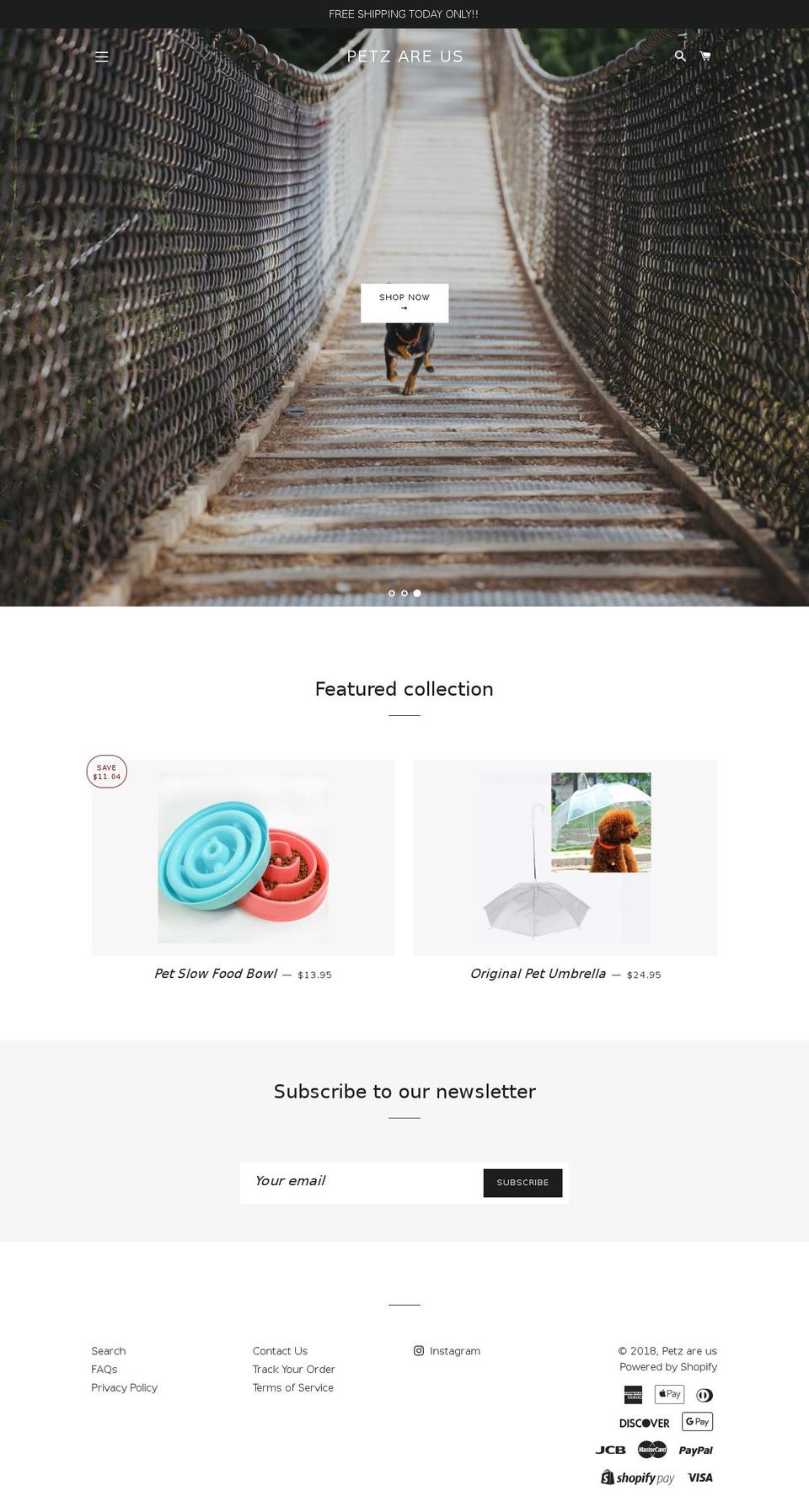 petzareus.com — Shopify storefront screenshot