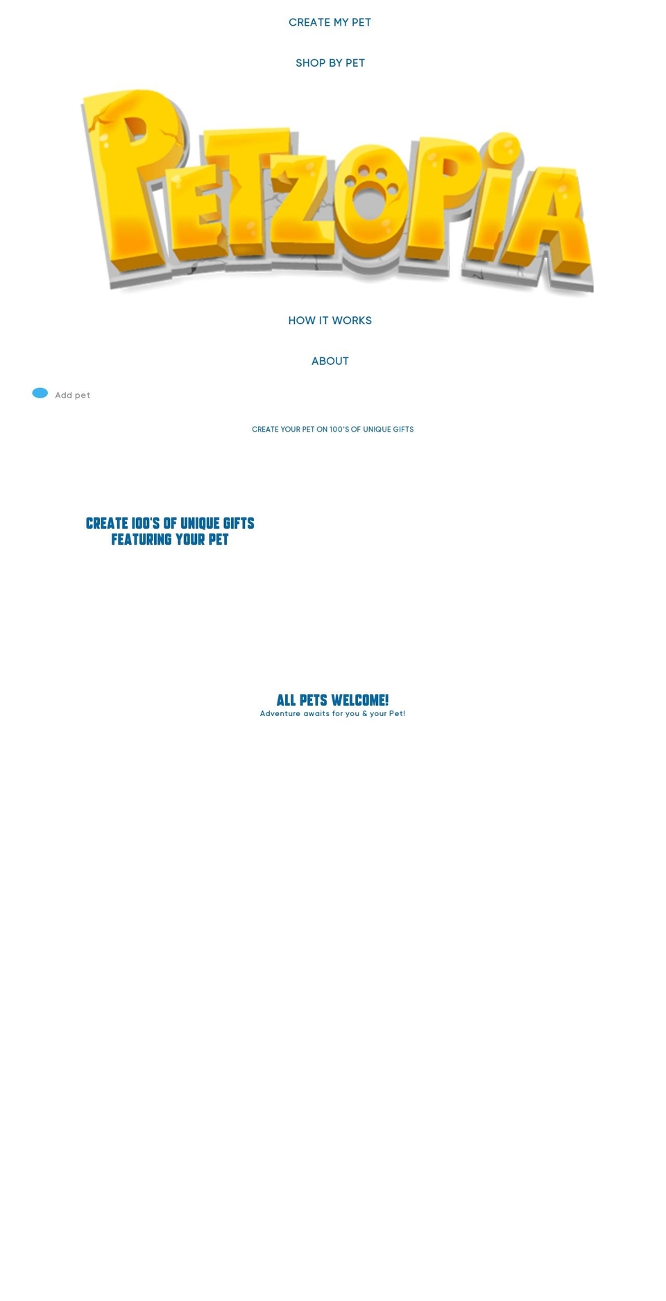 petzopia.com shopify website screenshot