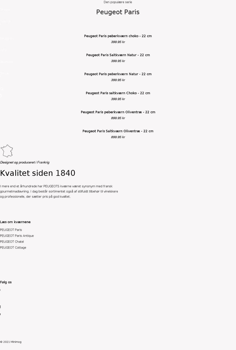 peugeotkvaern.dk shopify website screenshot