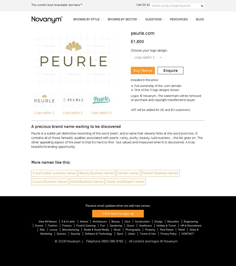 peurle.com — Shopify storefront screenshot