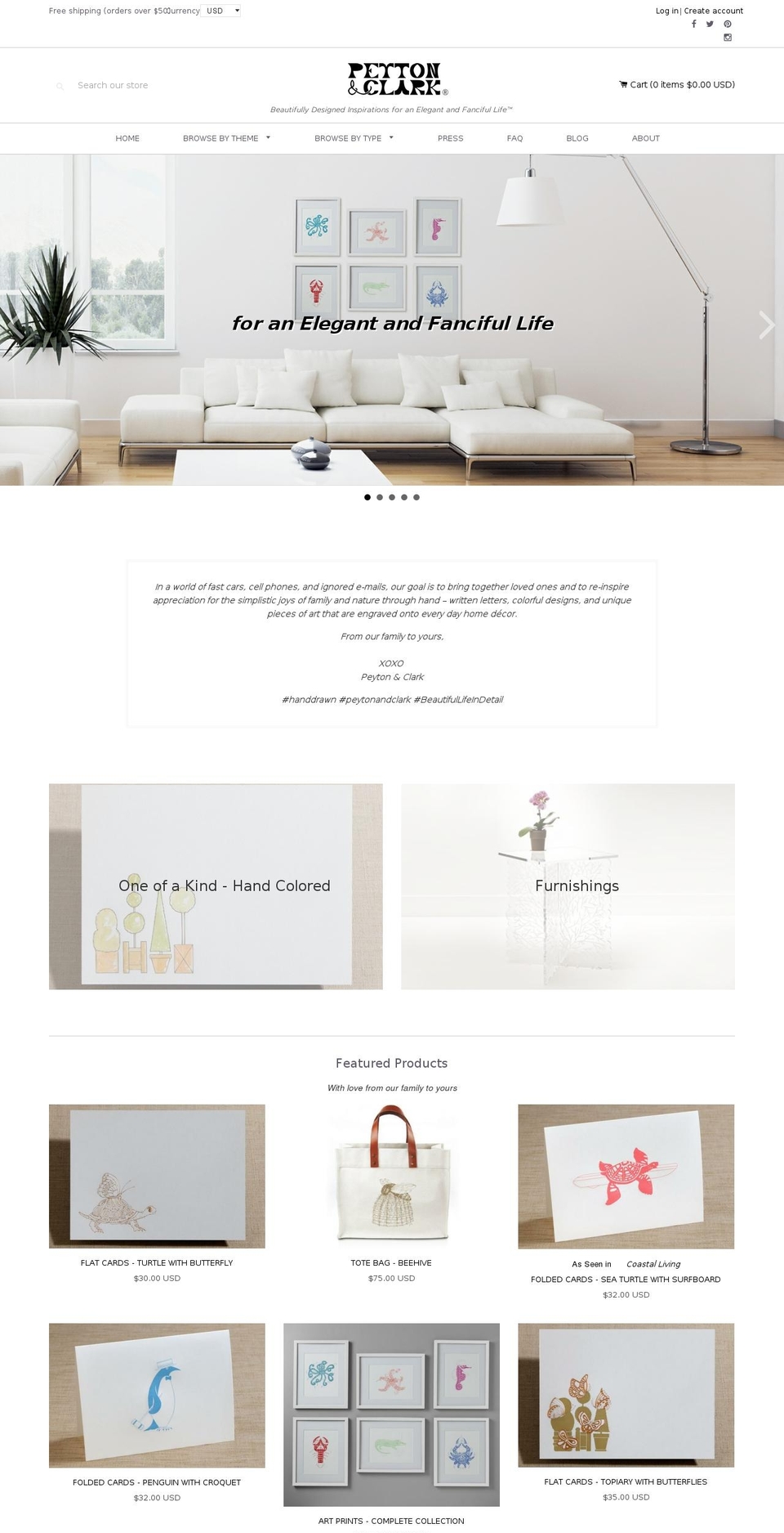 peytonandclark.com shopify website screenshot