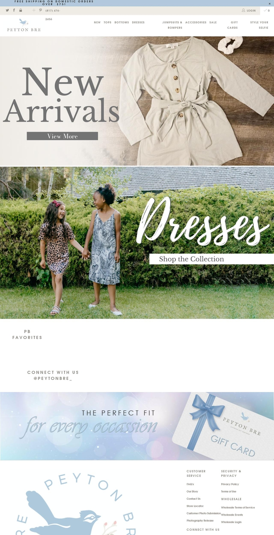 peytonbre.com — Shopify storefront screenshot