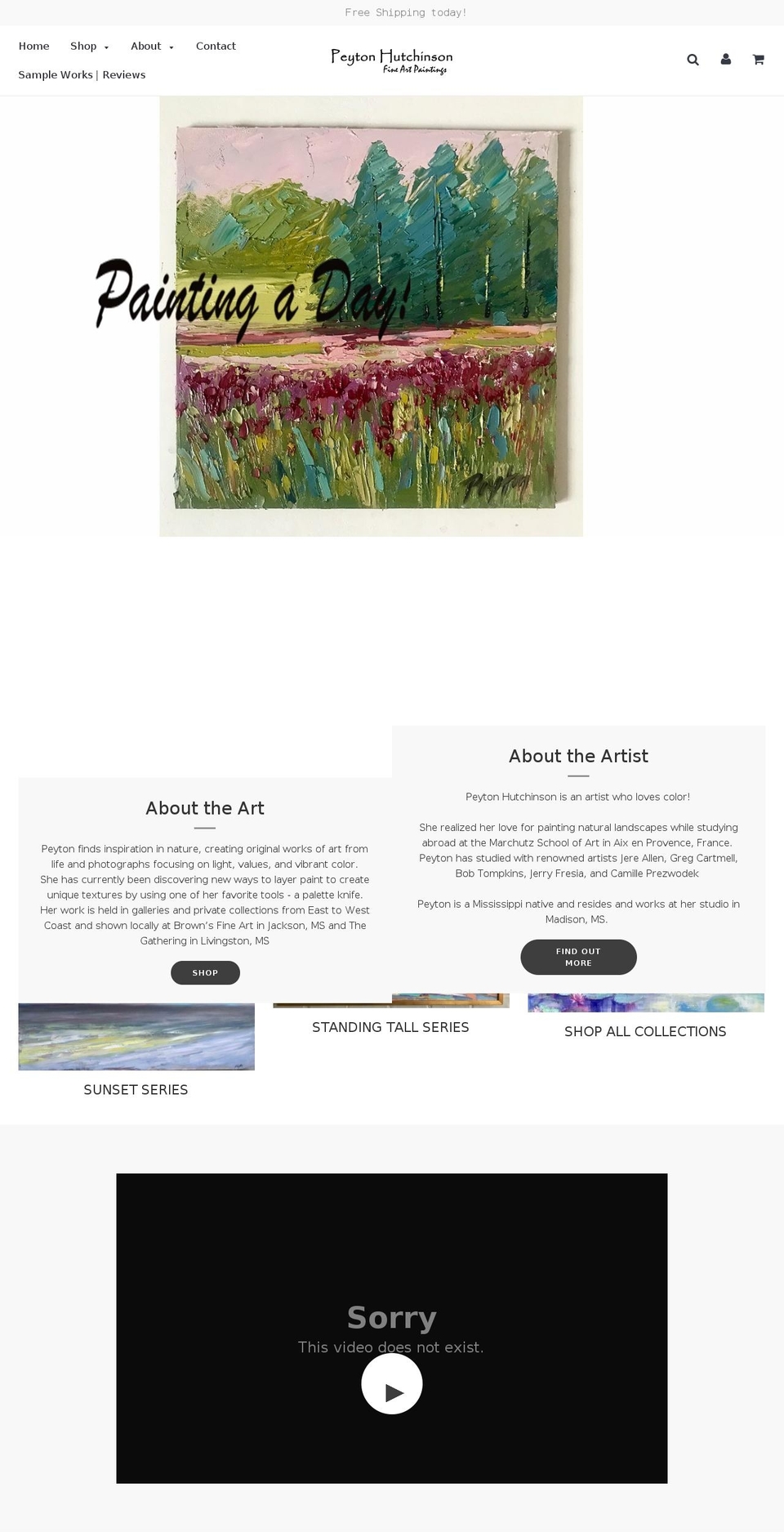 peytonhutchinson.com shopify website screenshot