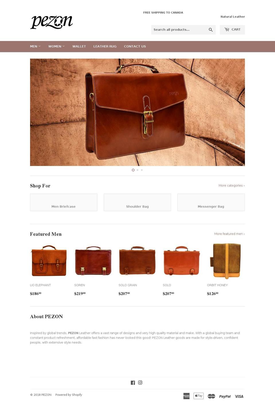 pezon.ca shopify website screenshot