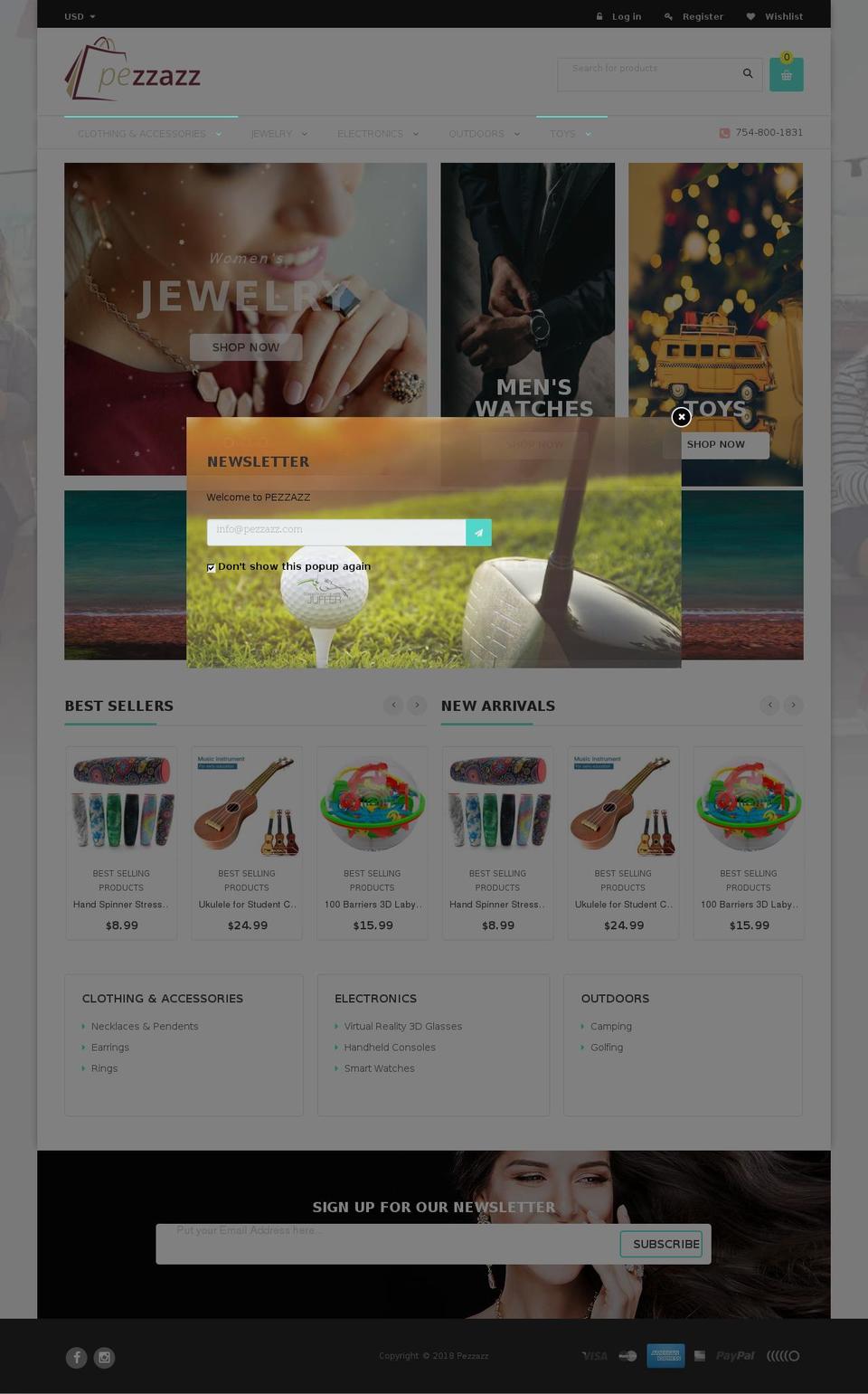 pezzazz.com — Shopify storefront screenshot