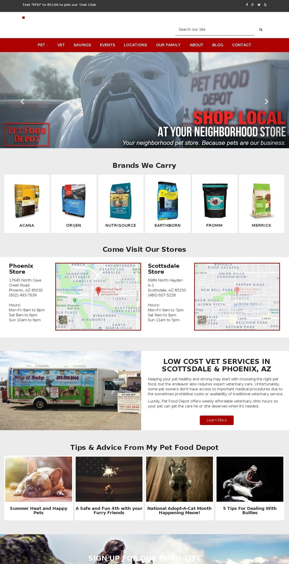 endless-aisles Shopify theme site example pfdepot.com