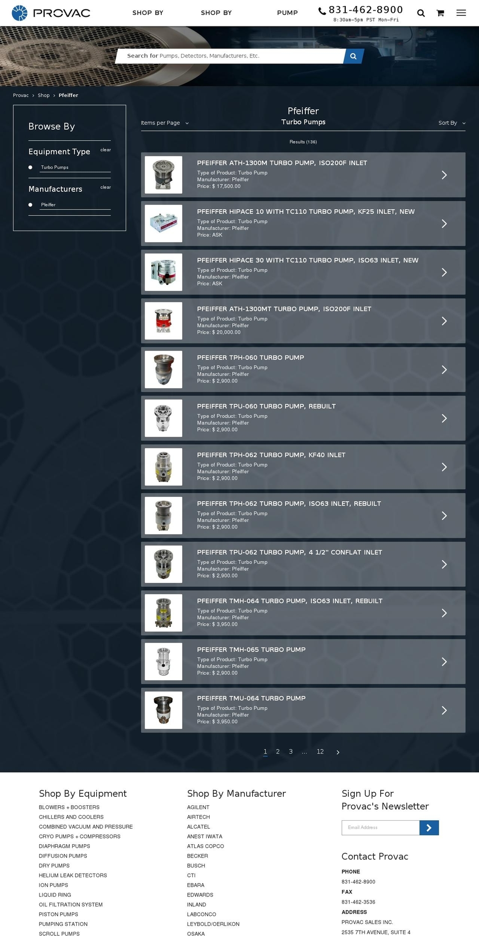 Sleepless 3\/9\/18 Provac Theme - Current Shopify theme site example pfeifferturbopump.com