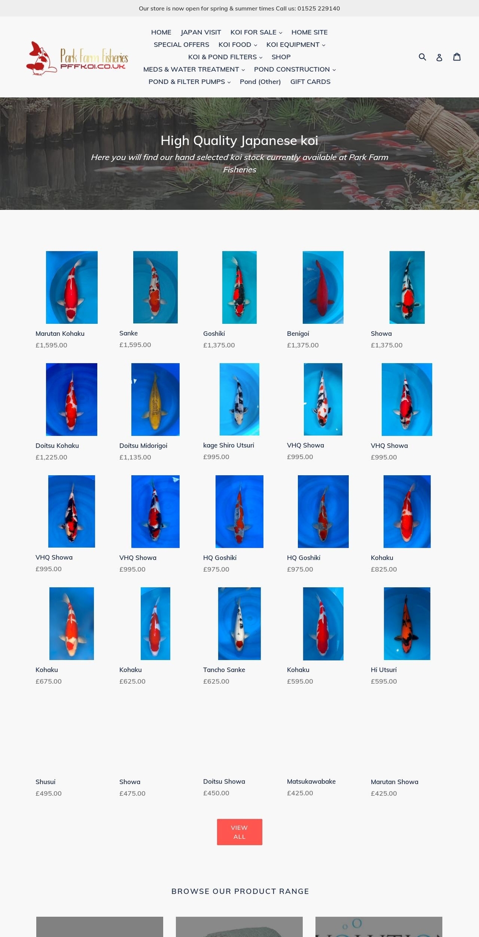 pffkoi.co.uk shopify website screenshot