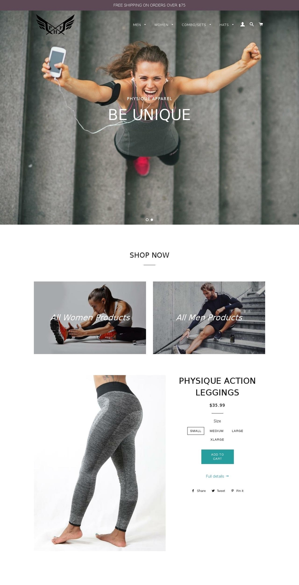 pfhapparel.com — Shopify storefront screenshot