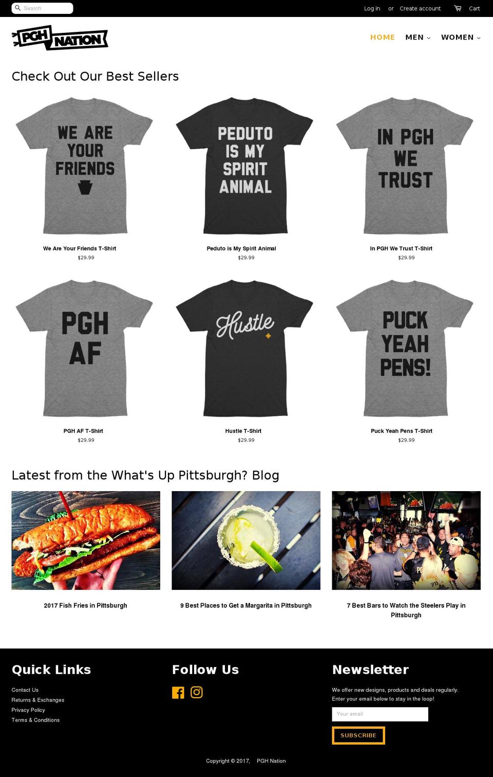 pghnation.com shopify website screenshot