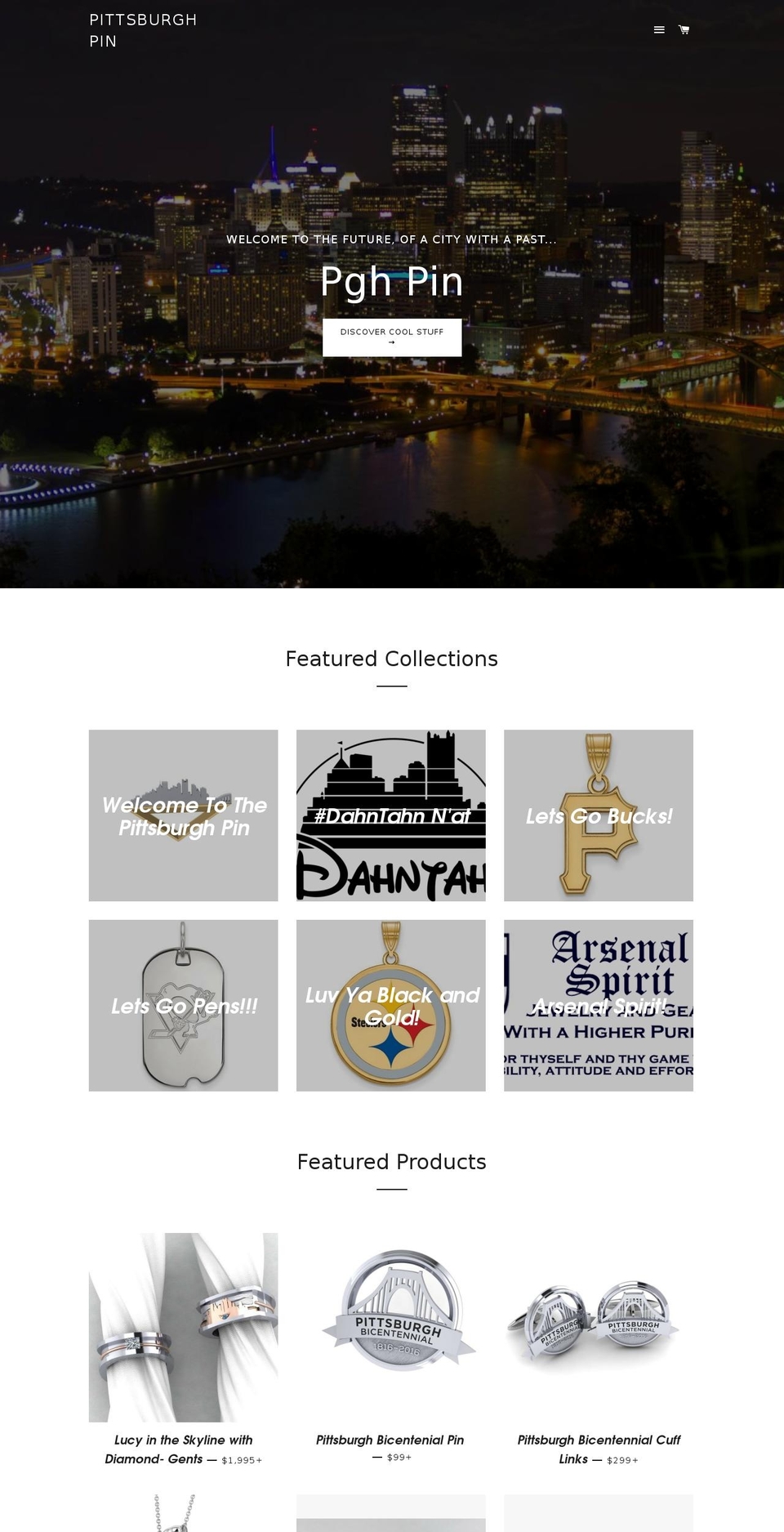 pghpin.com shopify website screenshot