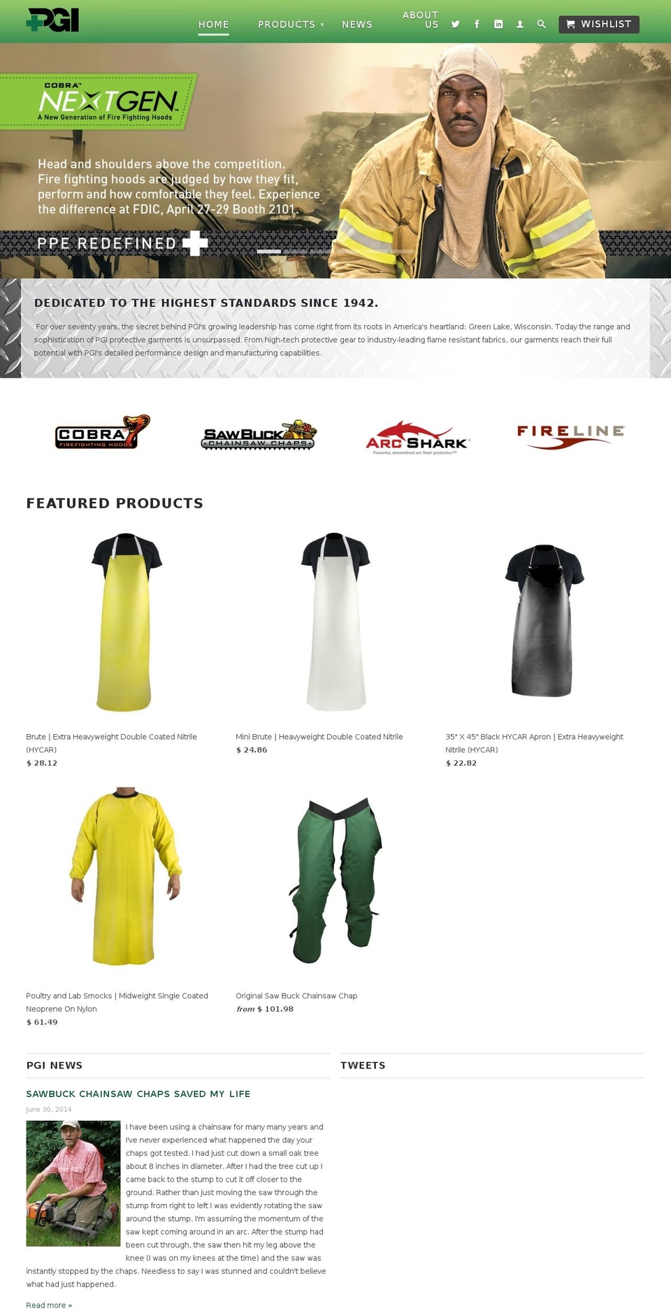 pgi-inc.com shopify website screenshot