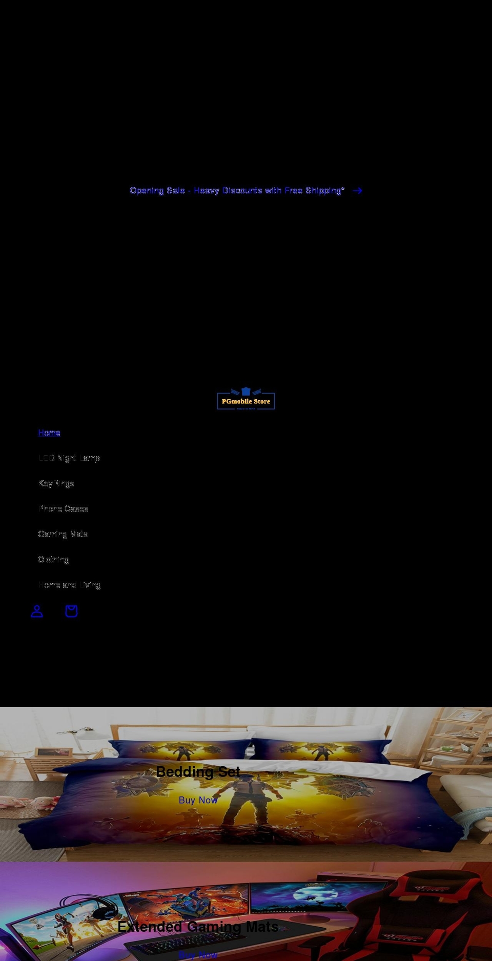 pgmobilestore.com shopify website screenshot