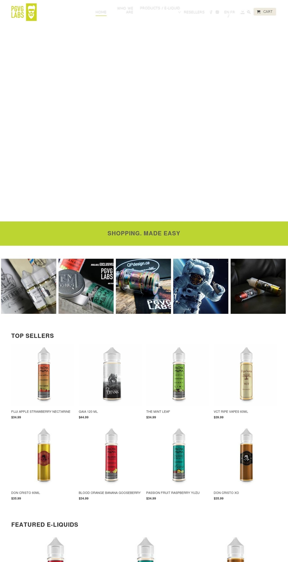 pgvg-labs.com shopify website screenshot