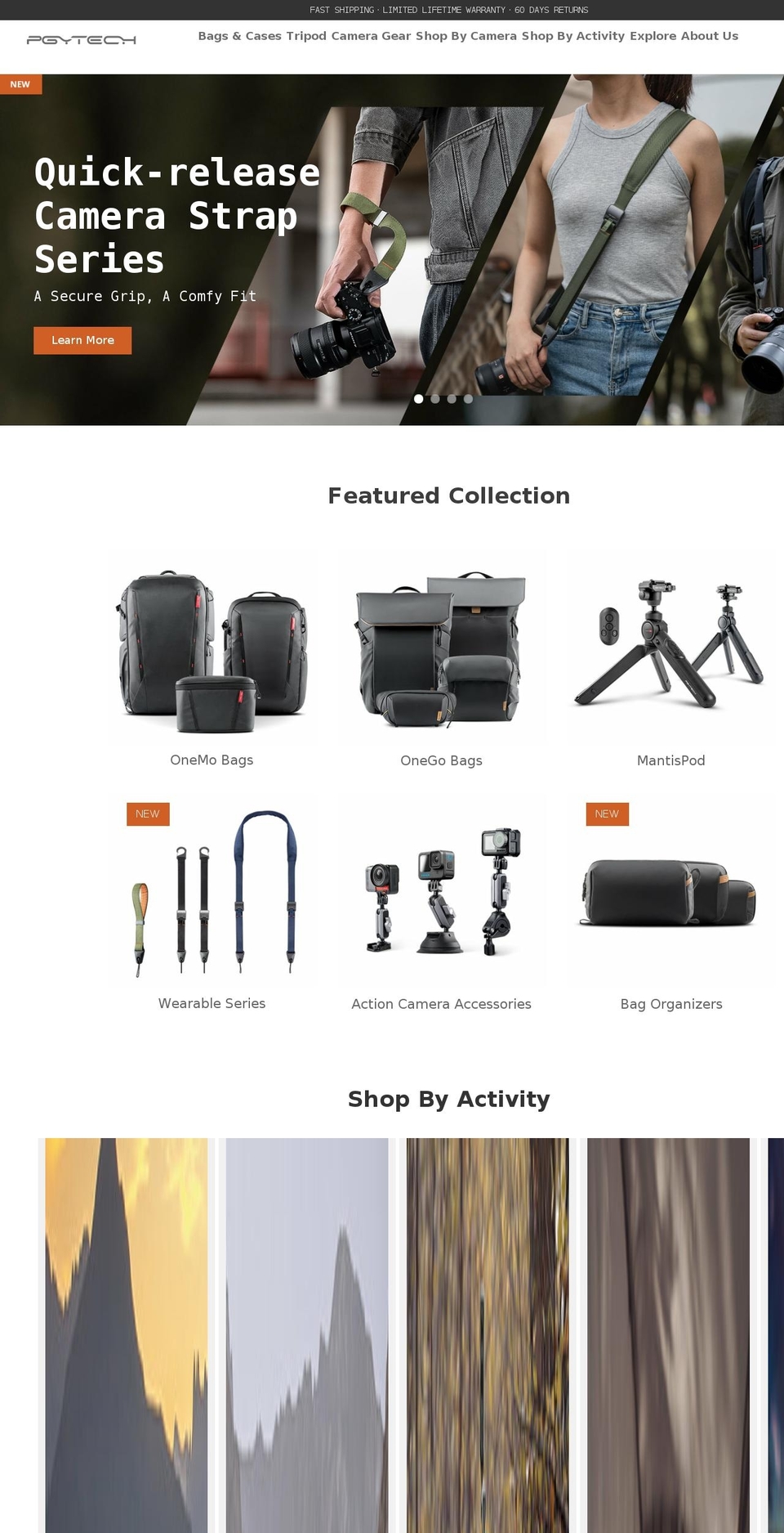 pgytech.com shopify website screenshot