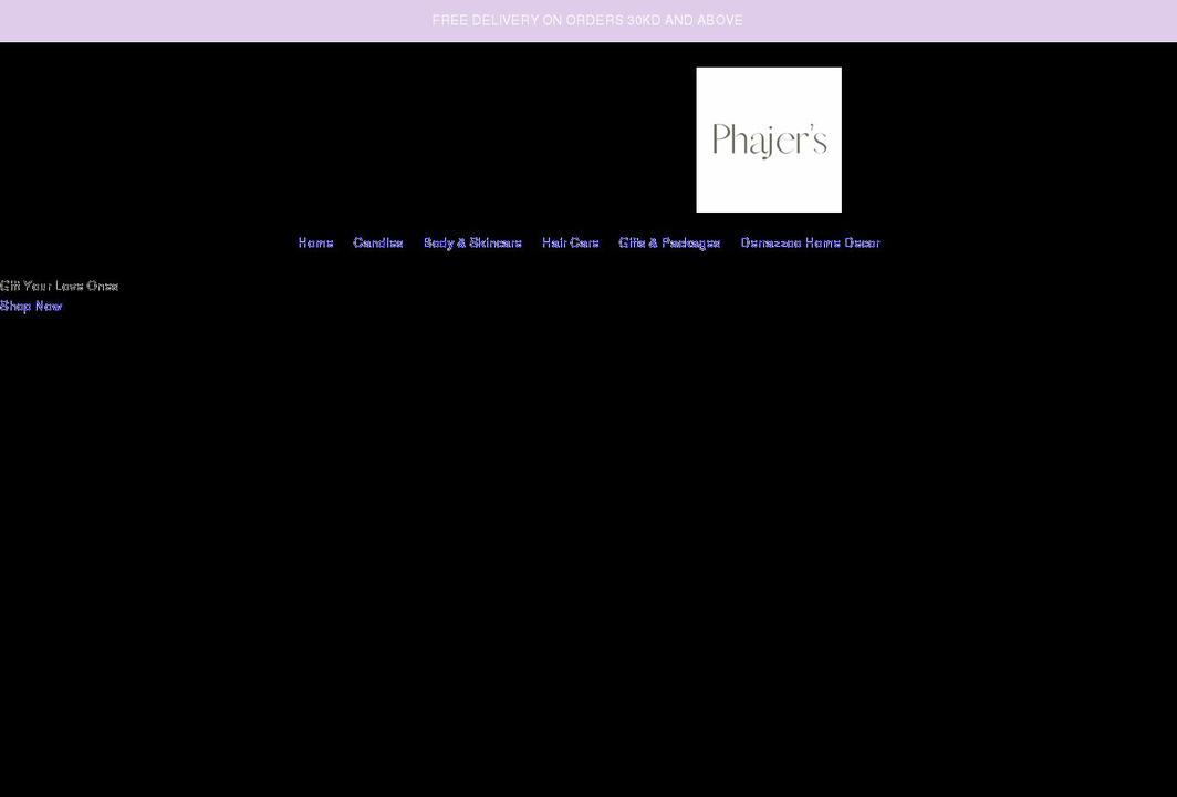 phajers.com shopify website screenshot