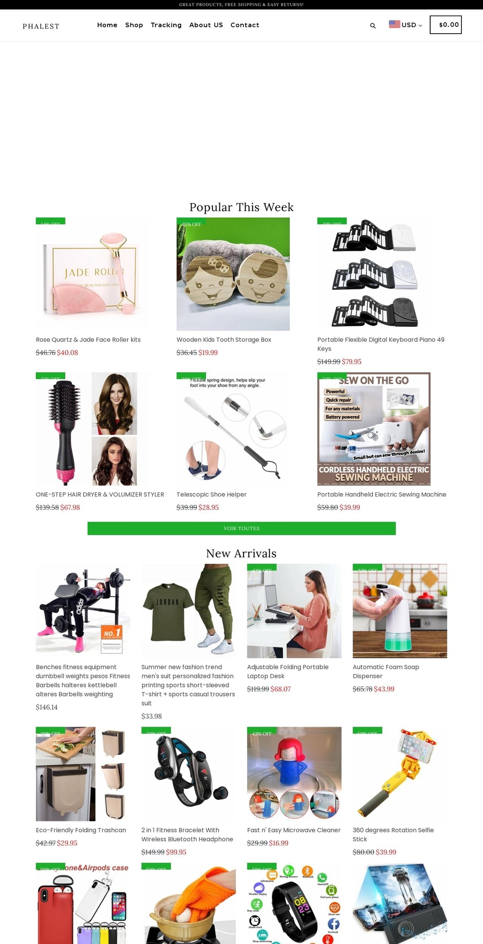 Tikarol Shopify theme site example phalest.com