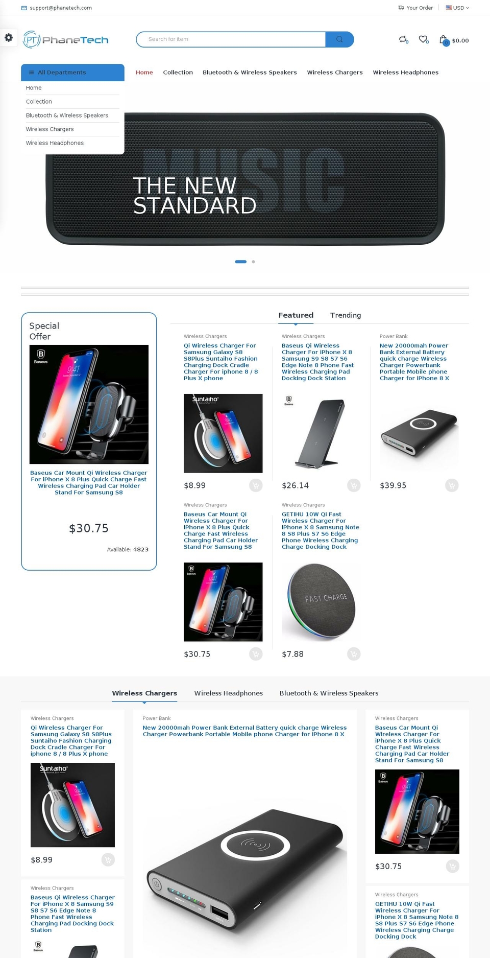 phanetech.com — Shopify storefront screenshot