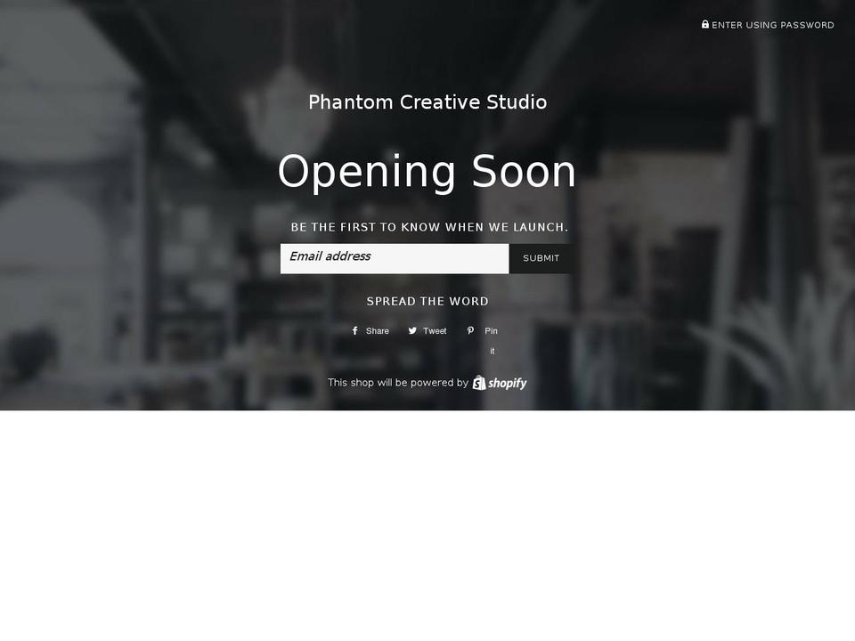 phantom-creative-studio.myshopify.com shopify website screenshot