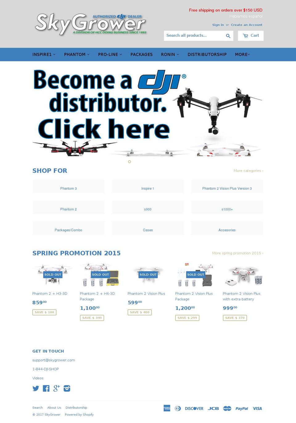phantom3store.com shopify website screenshot